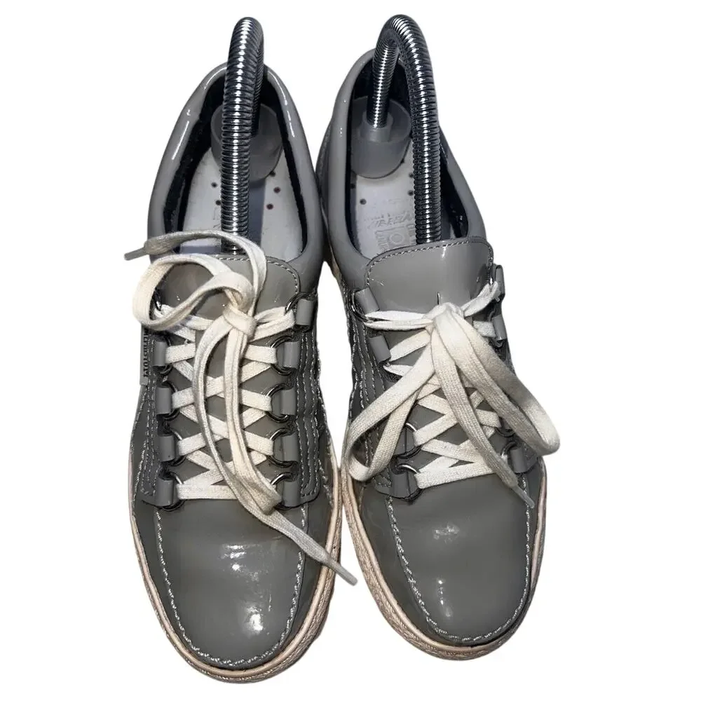 Mephisto Sneakers Women's Size 7.5 Green Patent Leather Comfort Walking Shoes